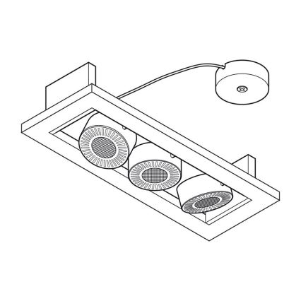 Osram - LED Podhledové svítidlo TRESOL 3xLED/4,5W/230V