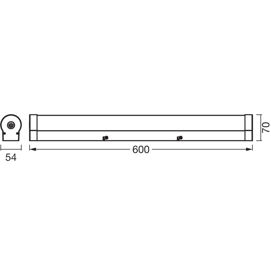 Osram - LED Stmívatelné koupelnové osvětlení zrcadla ORBIS TUBE LED/12W/230V 3000/4000K 60 cm IP44 bílá