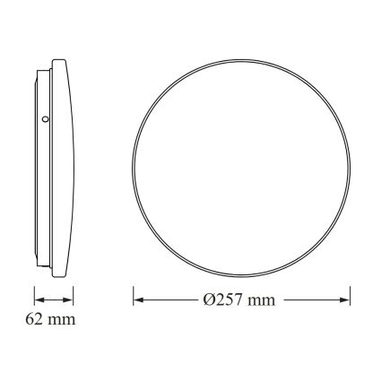 Osram - LED Koupelnové stropní svítidlo CEILING ROUND LED/12W/230V 6500K pr. 26 cm IP44 bílá