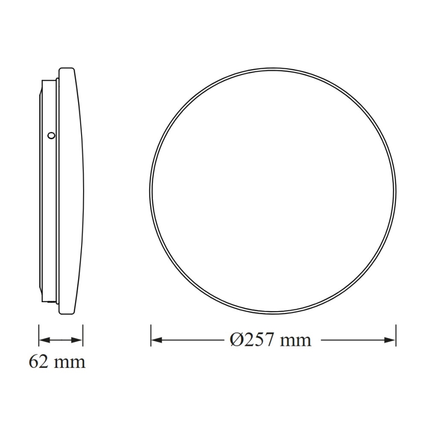 Osram - LED Koupelnové stropní svítidlo CEILING ROUND LED/12W/230V 6500K pr. 26 cm IP44 bílá
