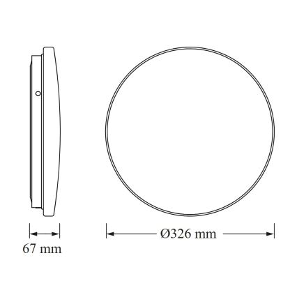 Osram - LED Koupelnové stropní svítidlo CEILING ROUND LED/18W/230V 6500K pr. 33 cm IP44 bílá