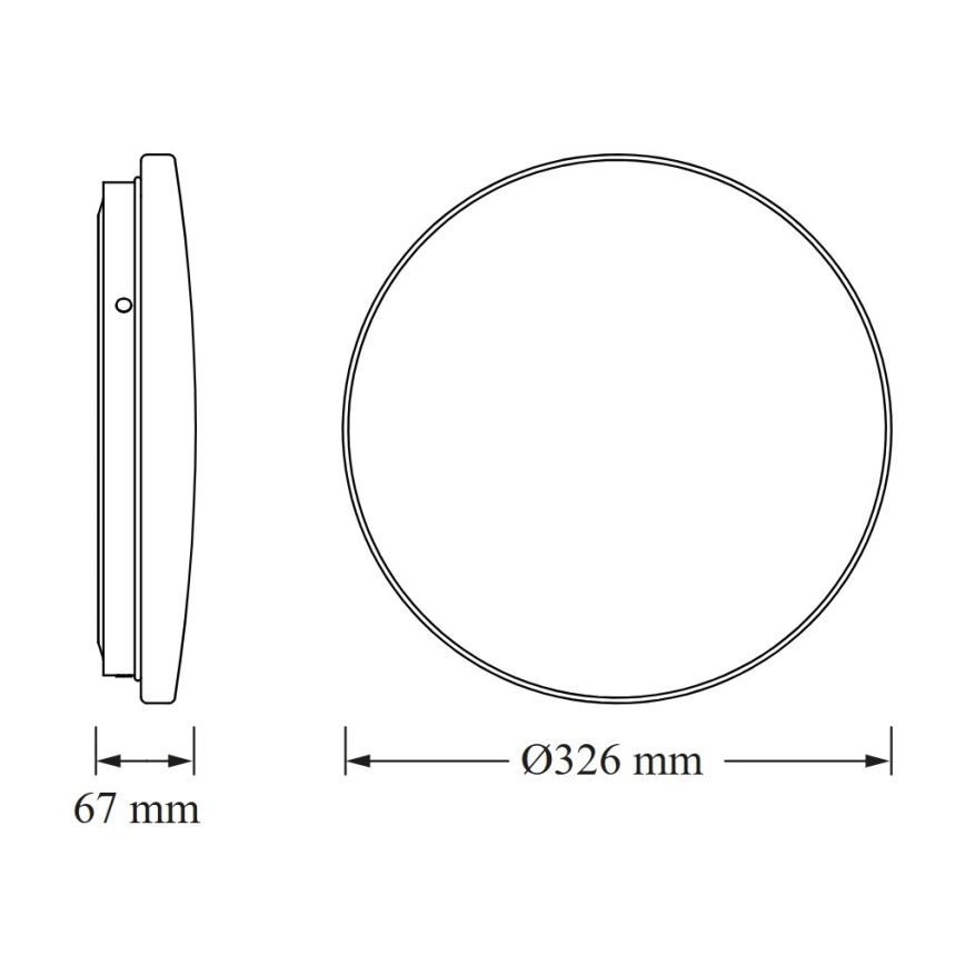 Osram - LED Koupelnové stropní svítidlo CEILING ROUND LED/18W/230V 6500K pr. 33 cm IP44 bílá