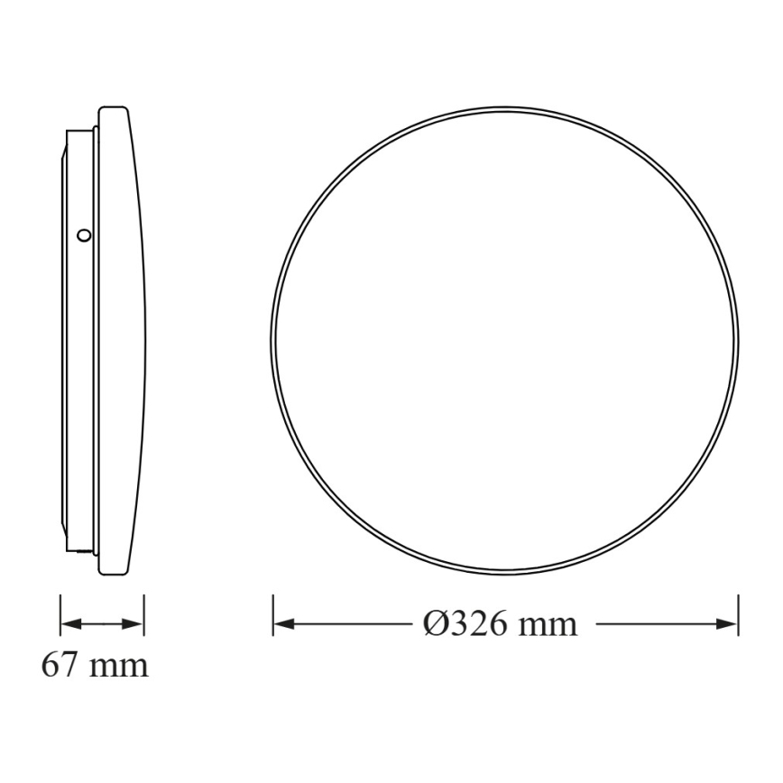 Osram - LED Koupelnové stropní svítidlo se senzorem soumraku CEILING ROUND LED/18W/230V 3000K pr. 33 cm IP44 bílá
