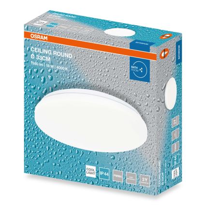 Osram - LED Koupelnové stropní svítidlo CEILING ROUND LED/18W/230V 4000K pr. 33 cm IP44 bílá