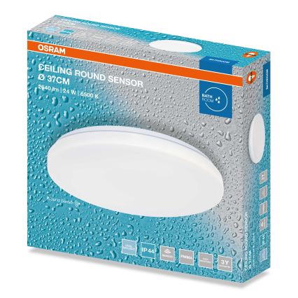 Osram - LED Koupelnové stropní svítidlo se senzorem soumraku CEILING ROUND LED/24W/230V 6500K pr. 37 cm IP44 bílá