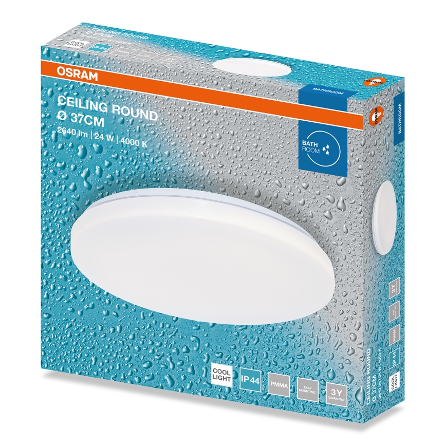 Osram - LED Koupelnové stropní svítidlo CEILING ROUND LED/24W/230V 4000K pr. 37 cm IP44 bílá