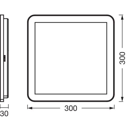 Osram - LED Koupelnové stropní svítidlo ORBIS DISC LED/22W/230V 3000/4000K 30x30 cm IP44 nerez