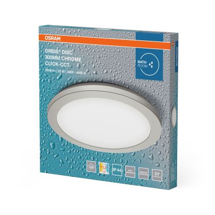 Osram - LED Koupelnové stropní svítidlo ORBIS DISC LED/22W/230V 3000/4000K pr. 30 cm IP44 matný chrom