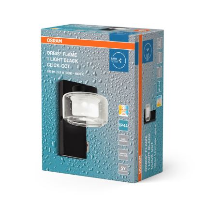 Osram - LED Koupelnové nástěnné svítidlo ORBIS FLAME LED/5,5W/230V 3000/4000K IP44 černá