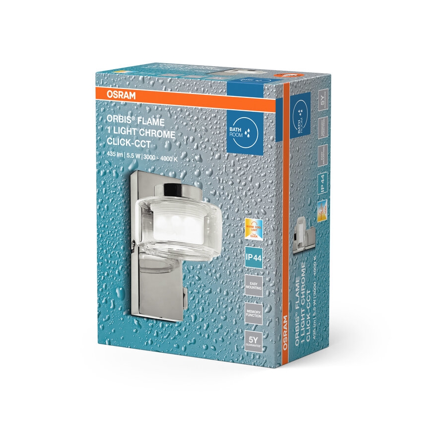 Osram - LED Koupelnové nástěnné svítidlo ORBIS FLAME LED/5,5W/230V 3000/4000K IP44 lesklý chrom
