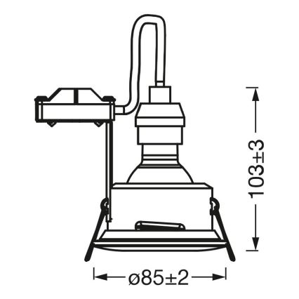 Osram - LED Koupelnové podhledové svítidlo SPOT 1xGU10/4,3W/230V 2700K CRI 90 pr. 8,5 cm IP65 bílá
