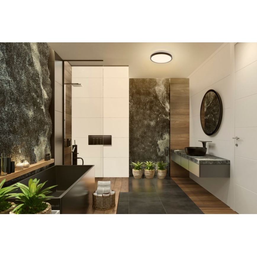 Osram - LED Koupelnové stropní svítidlo DISC LED/18W/230V 3000/4000K pr. 30 cm IP44 černá