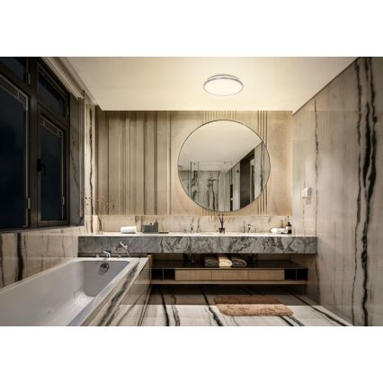 Osram - LED Koupelnové stropní svítidlo DISC LED/18W/230V 3000/4000K pr. 30 cm IP44 stříbrná