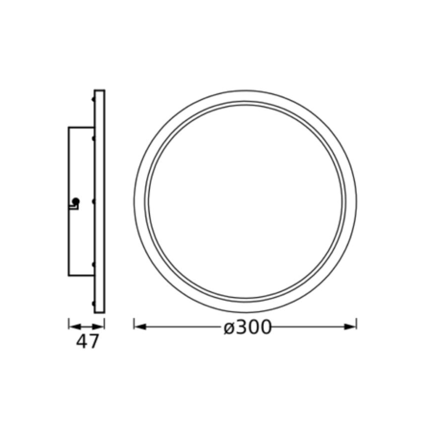 Osram - LED Koupelnové stropní svítidlo DISC LED/18W/230V 3000/4000K pr. 30 cm IP44 stříbrná