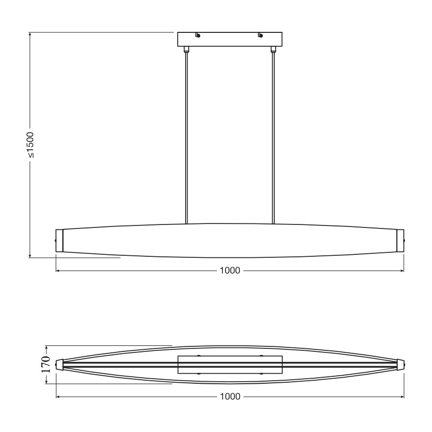 Osram - LED Lustr na lanku DECOR FLAT LED/23W/230V šedá