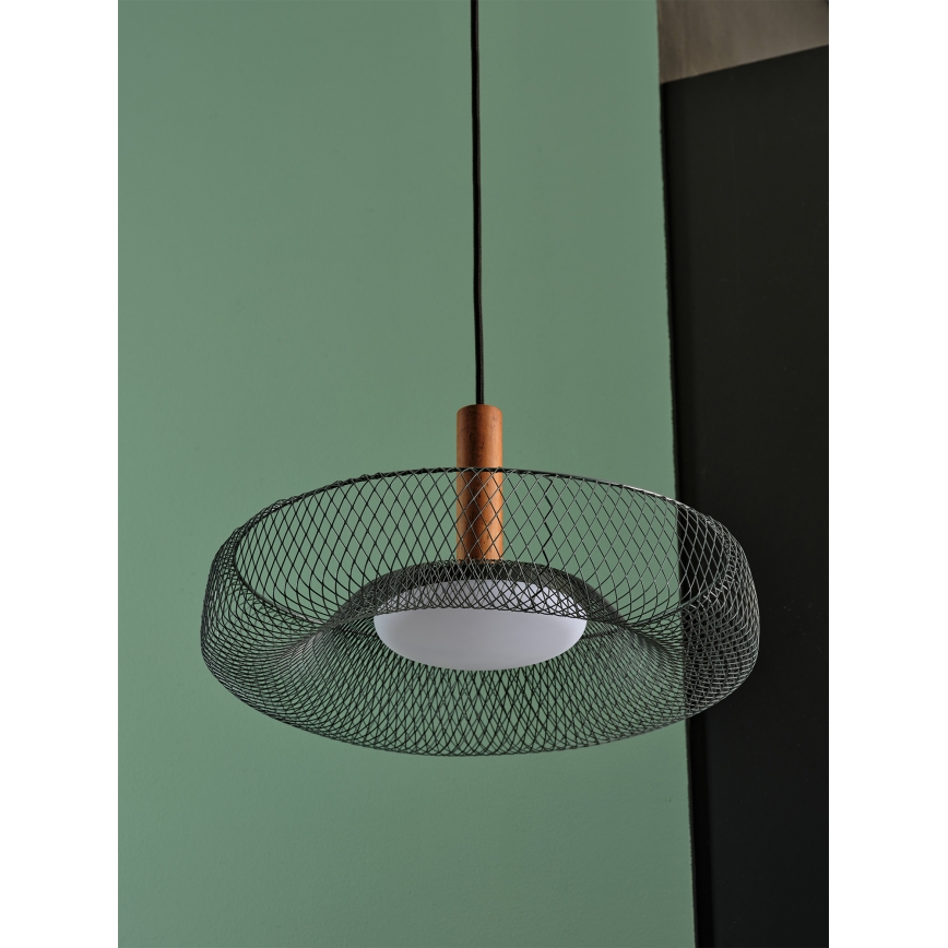 Osram - LED Lustr na lanku DECOR MESH LED/18,5W/230V pr. 40 cm černá/kaučukovník
