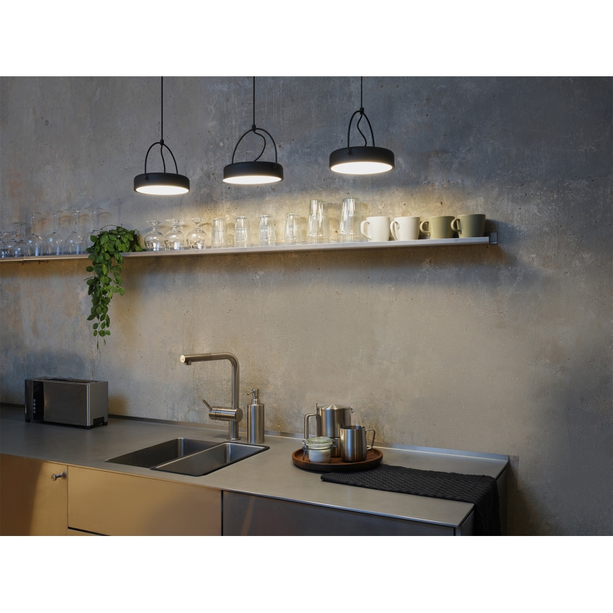 Osram - LED Lustr na lanku DECOR PUCK 3xLED/12W/230V černá