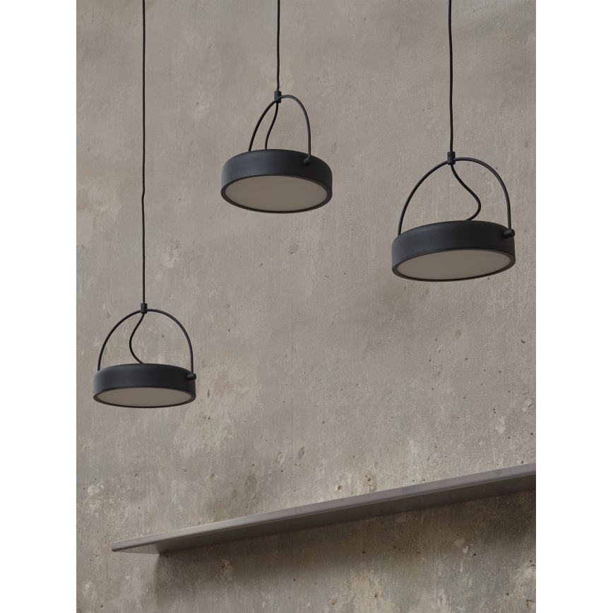 Osram - LED Lustr na lanku DECOR PUCK 3xLED/12W/230V černá