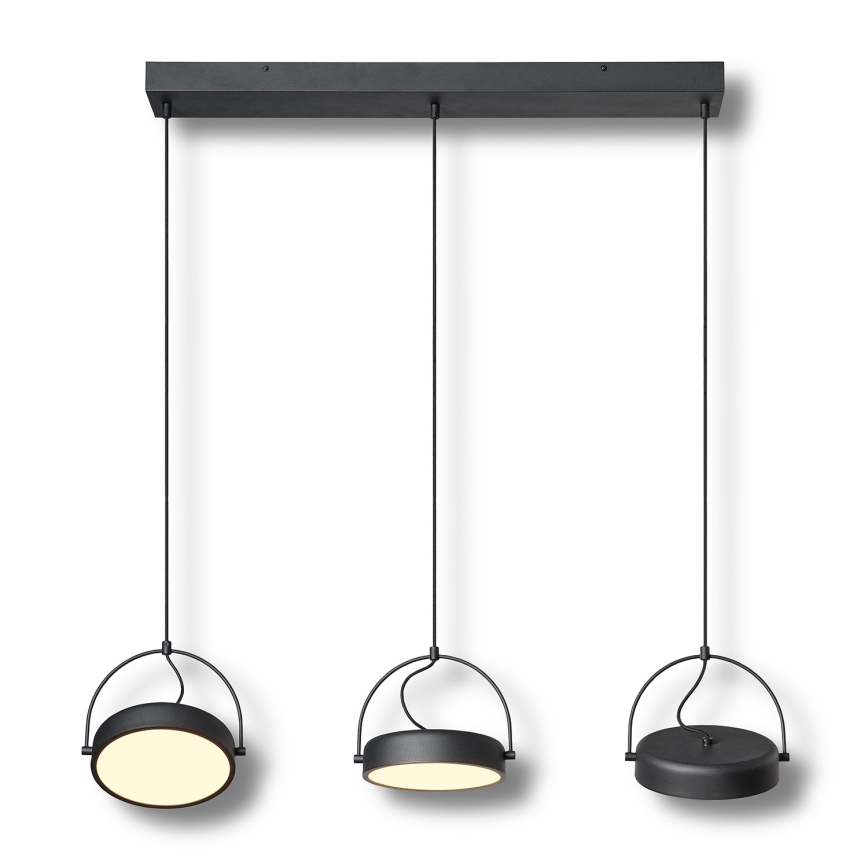 Osram - LED Lustr na lanku DECOR PUCK 3xLED/12W/230V CRI 90 černá