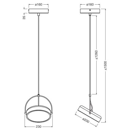 Osram - LED Lustr na lanku DECOR PUCK LED/12W/230V CRI 90 černá