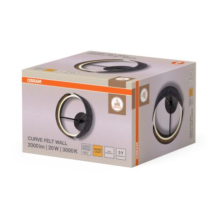 Osram - LED Nástěnné svítidlo DECOR CURVE LED/20W/230V šedá