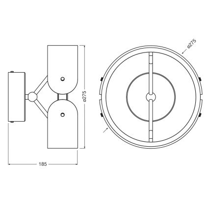 Osram - LED Nástěnné svítidlo DECOR CURVE LED/20W/230V šedá