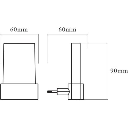 Osram - LED Noční světlo se senzorem LUNETTA LED/0,28W/230V 3000K