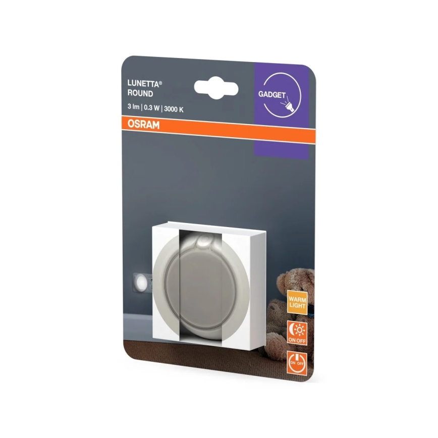 Osram - LED Noční světlo se senzorem LUNETTA LED/0,3W/230V 3000K