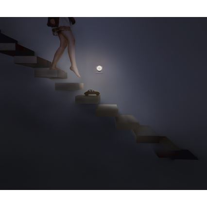 Osram - LED Noční světlo se senzorem pohybu a soumraku LUNETTA LED/0,31W/230V bílá