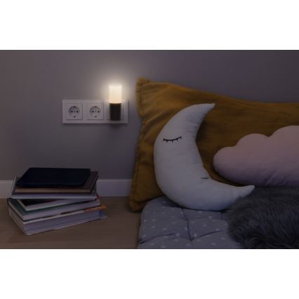 Osram - LED Noční světlo se senzorem soumraku LUNETTA LED/0,2W/230V černá