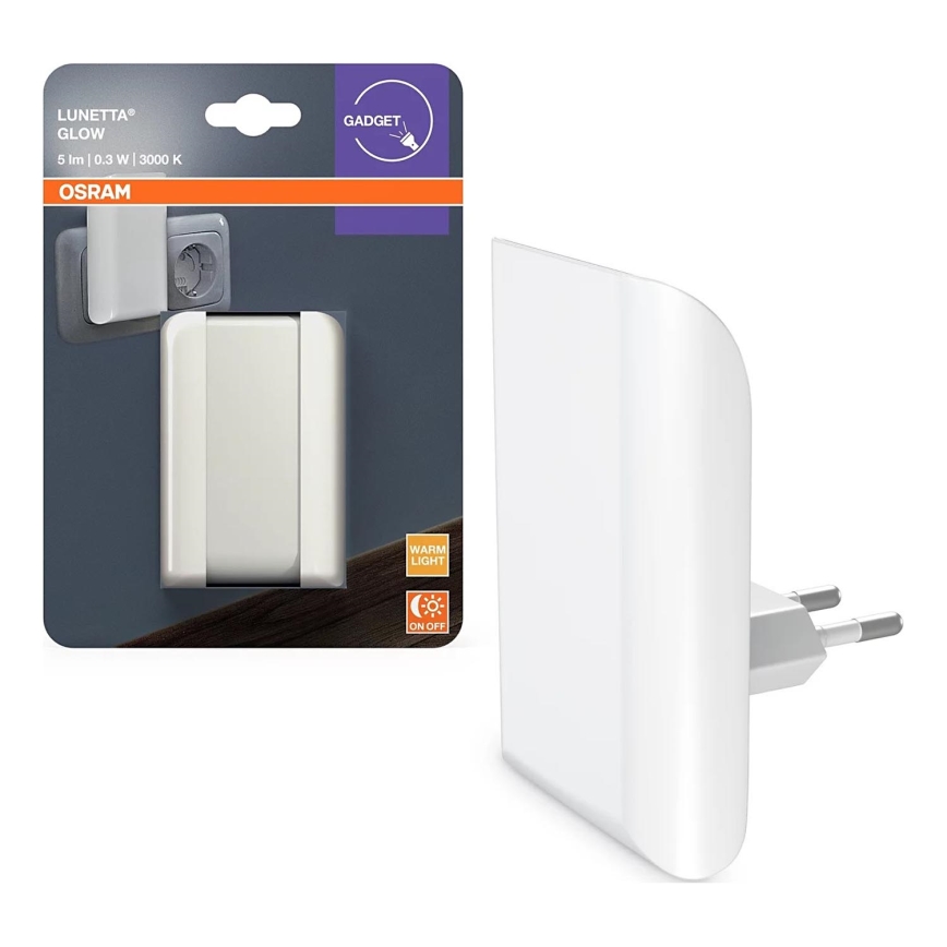 Osram - LED Noční světlo se senzorem soumraku LUNETTA LED/0,3W/230V