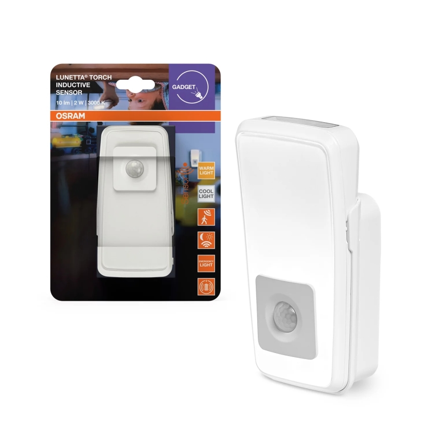 Osram - LED Orientační svítidlo do zásuvky se senzorem LUNETTA LED/2W/230V