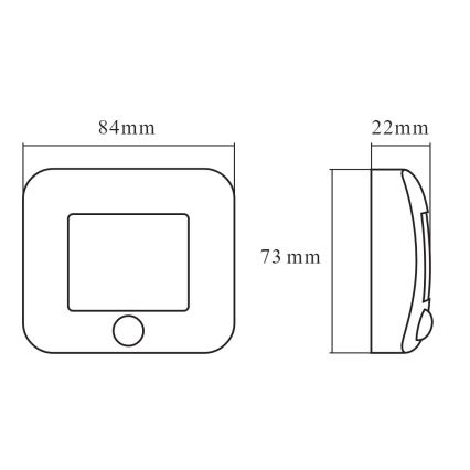 Osram - LED Orientační svítidlo se senzorem NIGHTLUX LED/0,3W/3xAAA IP54 stříbrná