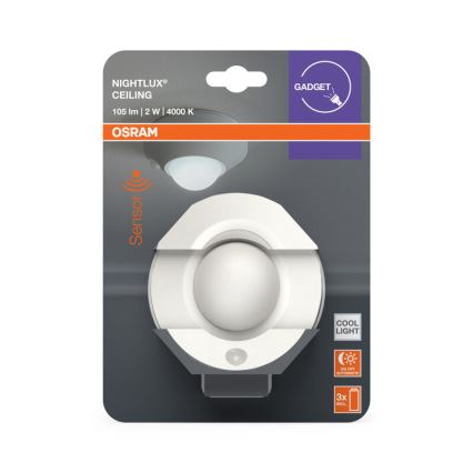 Osram - LED Orientační svítidlo se senzorem NIGHTLUX LED/2W/3xAA bílá