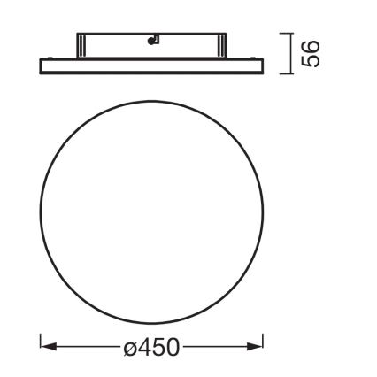 Osram - LED Panel přisazený PLANON LED/28W/230V 3000K pr. 45 cm bílá