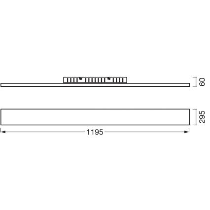 Osram - LED Panel přisazený PLANON LED/40W/230V 3000K 30x120 cm bílá