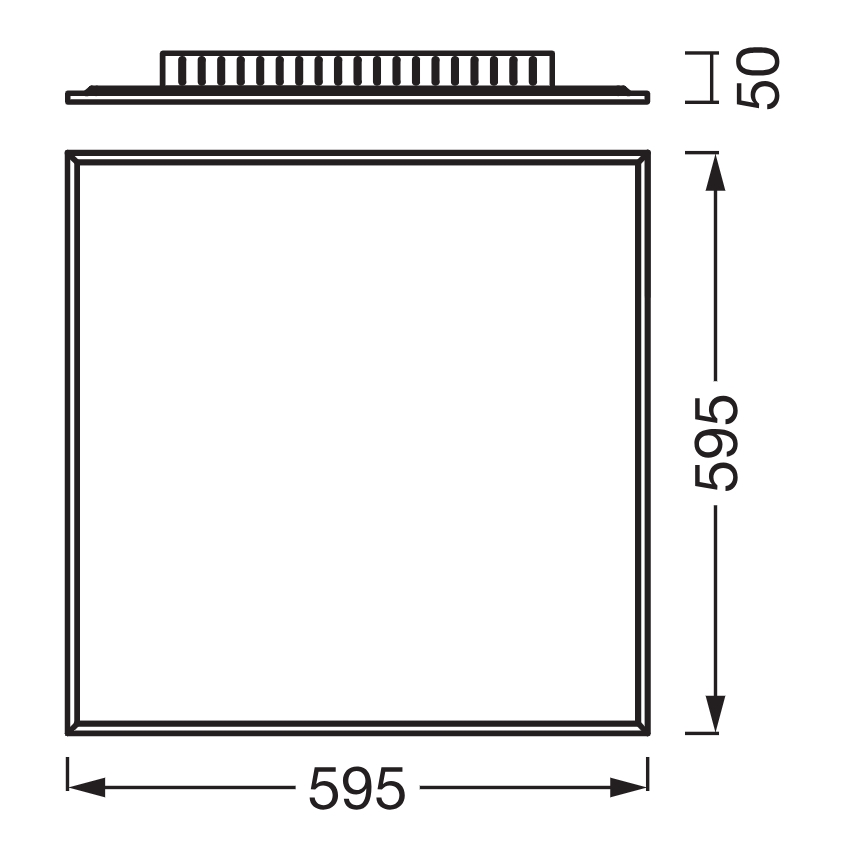 Osram - LED Panel přisazený PLANON LED/40W/230V 59,5x59,5 cm bílá