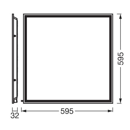 Osram - LED Podhledový panel ESSENTIAL LED/40W/230V 3000/4000/6500K 60x60 cm UGR19
