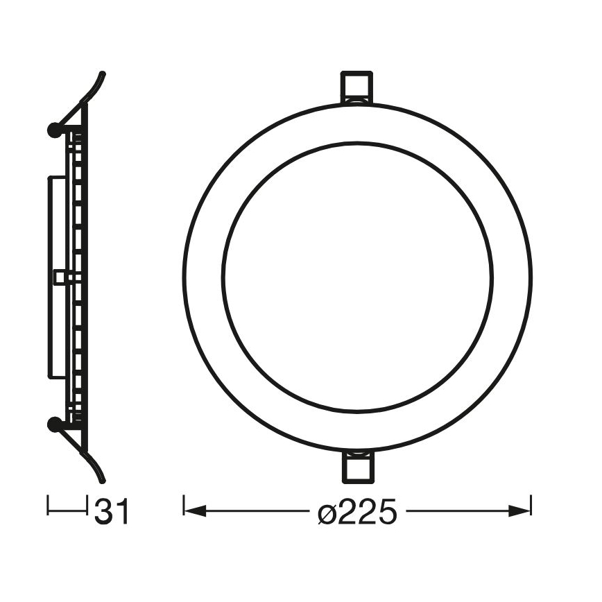 Osram - LED Podhledové svítidlo SLIM LED/22W/230V 3000K