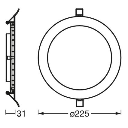 Osram - LED Podhledové svítidlo SLIM LED/22W/230V 4000K