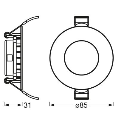 Osram - LED Podhledové svítidlo SLIM LED/4,5W/230V 3000K