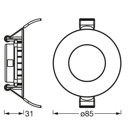 Osram - LED Podhledové svítidlo SLIM LED/4,5W/230V 4000K