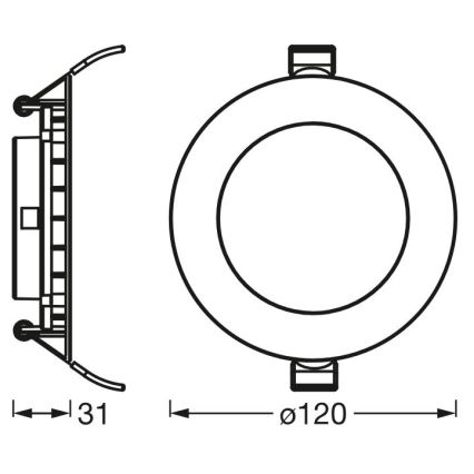 Osram - LED Podhledové svítidlo SLIM LED/8W/230V 6500K pr. 12 cm