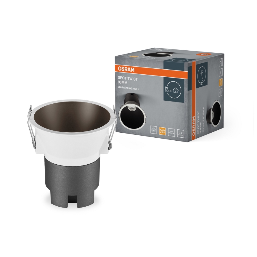 Osram - LED Podhledové svítidlo SPOT TWIST LED/10W/230V 3000K pr. 9,3 cm bílá/černá