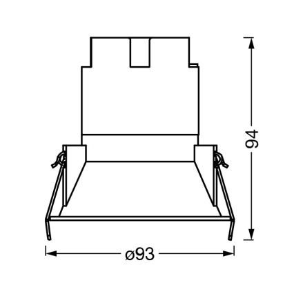 Osram - LED Podhledové svítidlo SPOT TWIST LED/10W/230V 4000K pr. 9,3 cm bílá/černá