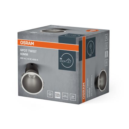 Osram - LED Podhledové svítidlo SPOT TWIST LED/10W/230V 4000K pr. 9,3 cm bílá/stříbrná