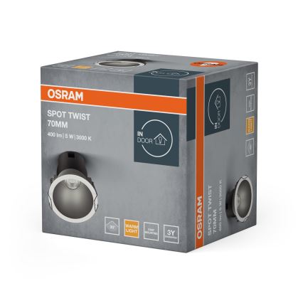 Osram - LED Podhledové svítidlo SPOT TWIST LED/5W/230V 3000K pr. 7 cm bílá/stříbrná