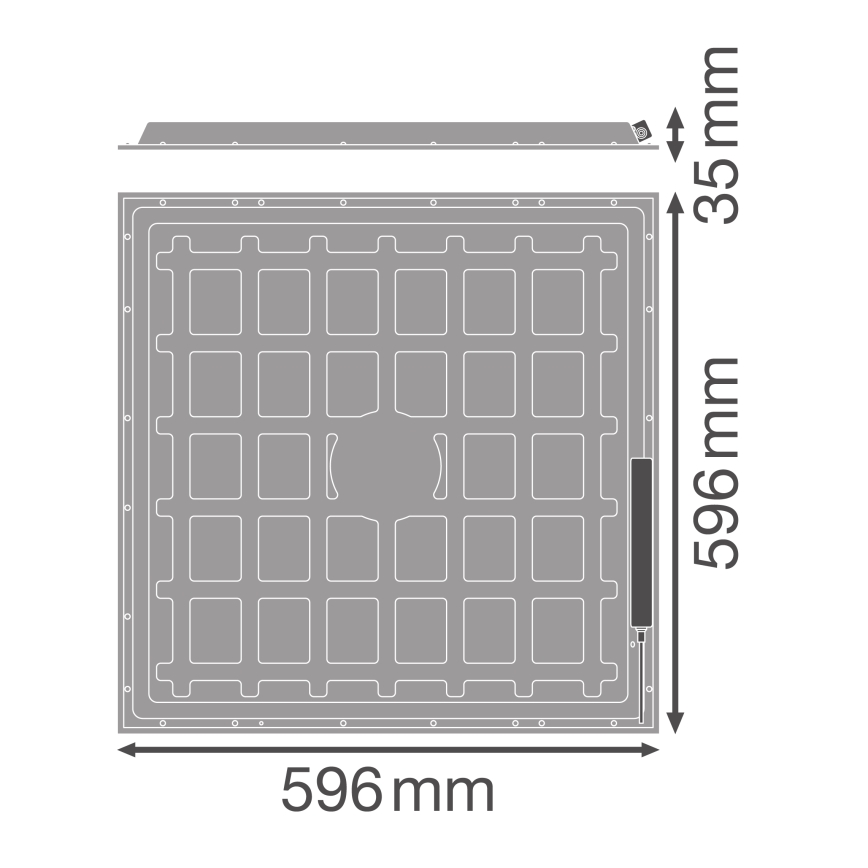 Osram - LED Podhledový panel ESSENTIAL LED/36W/230V 6500K 59,6x59,6 cm bílá
