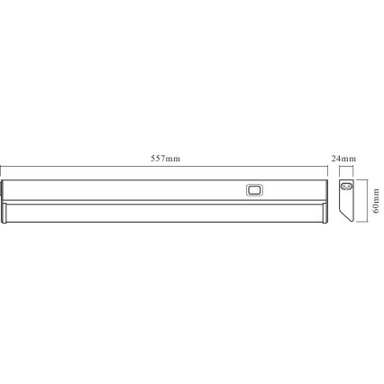 Osram - LED Podlinkové svítidlo LINEAR LED/10W/230V 3000K 55,7 cm stříbrná
