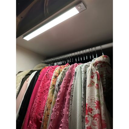 Osram - LED Podlinkové svítidlo se senzorem pohybu a soumraku LINEAR LED/3,2W/3,7V 500 mAh 3000/4000/6500K 40 cm šedá